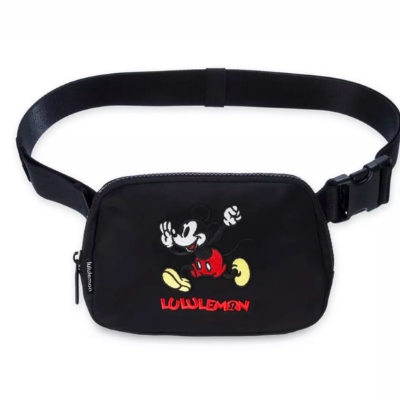 Lulu Black Belt Bag with Mickey collab - Picture 1 of 3